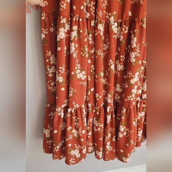 California Moonrise maxi dress xs red floral - Picture 7 of 10